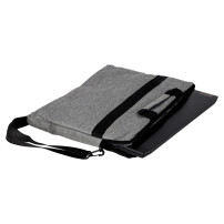 Torba na laptopa 15,6 cali oxford 300D z paskiem na ramię, szara