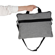 Torba na laptopa 15,6 cali oxford 300D z paskiem na ramię, szara