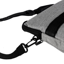 Torba na laptopa 15,6 cali oxford 300D z paskiem na ramię, szara