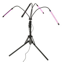 Lampa LED do roślin na statywie 4x80 diod, timer i pilot RF