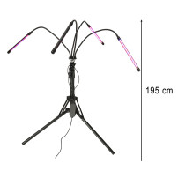 Lampa LED do roślin na statywie 4x80 diod, timer i pilot RF