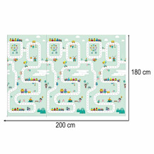 Mata edukacyjna piankowa dwustronna pandy i ulica 180x200 cm