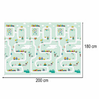 Mata edukacyjna piankowa dwustronna pandy i ulica 180x200 cm