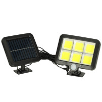 Lampa solarna 120 LED z czujnikiem ruchu i zmierzchu IP65