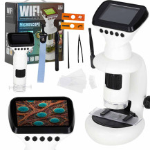 Mikroskop cyfrowy wifi LCD 200x-1000x z akcesoriami STEM