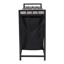 Kosz na pranie 2 komory z półką loft 80l - KX3097