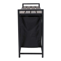 Kosz na pranie 2 komory z półką loft 80l - KX3097