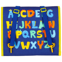 Tablica manipulacyjna sensoryczna montessori walizka dinozaury niebieska