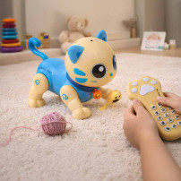 Interaktywny kot zdalnie sterowany RC niebieski - robot kotek