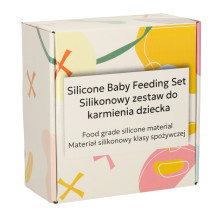Silikonowe naczynia dla dzieci sowa 8 el. beżowe, BPA free