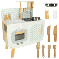 Drewniana kuchnia dla dzieci lulilo retro MDF 73 cm z akcesoriami