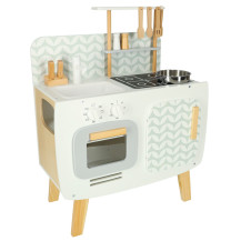 Drewniana kuchnia dla dzieci lulilo retro MDF 73 cm z akcesoriami