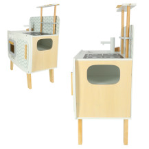 Drewniana kuchnia dla dzieci lulilo retro MDF 73 cm z akcesoriami