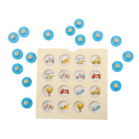 Gra memory montessori drewniana z puzzlami i 4 kartami