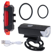 Lampki rowerowe LED RALLEX zestaw przód i tył USB