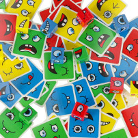 Klocki montessori emocje - gra logiczna zmieniające twarz