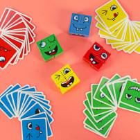Klocki montessori emocje - gra logiczna zmieniające twarz