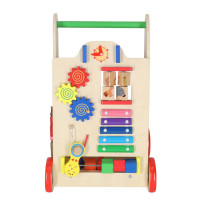 Pchacz drewniany chodzik 6w1 kostka edukacyjna dla dzieci