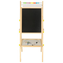 Tablica magnetyczna kredowa dwustronna na stelażu 90 cm z literkami