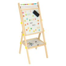 Tablica magnetyczna kredowa dwustronna na stelażu 90 cm z literkami