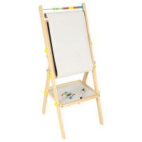 Tablica magnetyczna kredowa dwustronna na stelażu 90 cm z literkami