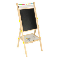 Tablica magnetyczna kredowa dwustronna na stelażu 90 cm z literkami