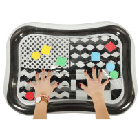 Mata wodna sensoryczna dla niemowląt czarno-biała XXL 65x50 cm
