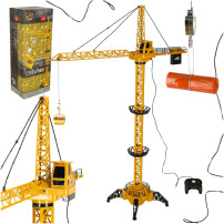 Dźwig żuraw budowlany RC zdalnie sterowany z hakiem 128 cm