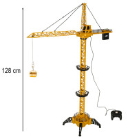 Dźwig żuraw budowlany RC zdalnie sterowany z hakiem 128 cm