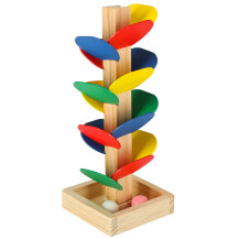 Drzewko edukacyjne tor kulkowy drewniane klocki montessori