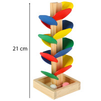 Drzewko edukacyjne tor kulkowy drewniane klocki montessori