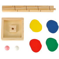 Drzewko edukacyjne tor kulkowy drewniane klocki montessori