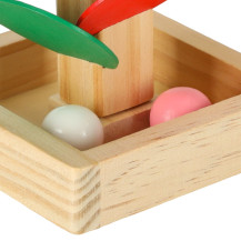 Drzewko edukacyjne tor kulkowy drewniane klocki montessori