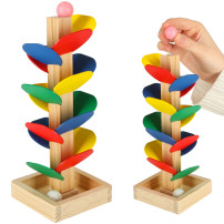 Drzewko edukacyjne tor kulkowy drewniane klocki montessori
