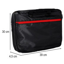 Torba na laptopa 15,6 cali na ramię, teczka biznesowa, czarna