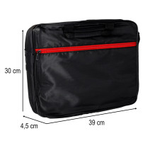 Torba na laptopa 15,6 cali na ramię, teczka biznesowa, czarna