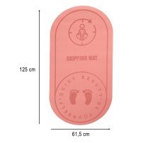 Mata fitness do jogi i skakania na skakance 125x61,5 cm różowa