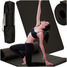 Mata do jogi i fitnessu 185x83 cm, gruba 1,5 cm + pokrowiec