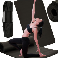 Mata do jogi i fitnessu 185x83 cm, gruba 1,5 cm + pokrowiec