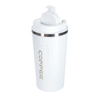 Kubek podróżny LED z ustnikiem 500ml biały - czujnik temperatury