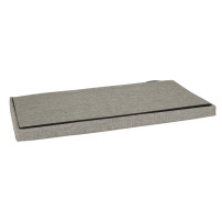 Pufa składana ze schowkiem szara 76x38x38 cm, do 100 kg