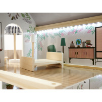 Domek dla lalek drewniany lulilo floro boho LED 78 cm
