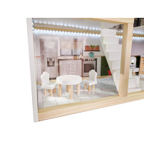 Domek dla lalek drewniany lulilo floro boho LED 78 cm