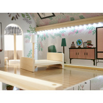 Domek dla lalek drewniany lulilo floro boho LED 78 cm