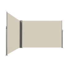 Markiza narożna boczna tarasowa luaro zwijana 180x620 cm beżowa