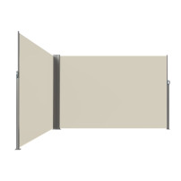 Markiza narożna boczna tarasowa luaro zwijana 180x620 cm beżowa