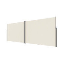 Markiza narożna boczna tarasowa luaro zwijana 180x620 cm beżowa