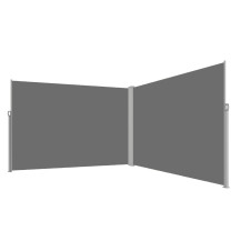 Markiza narożna boczna tarasowa luaro zwijana 180x620 cm szara