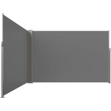 Markiza narożna boczna tarasowa luaro zwijana 180x620 cm szara