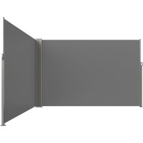 Markiza narożna boczna tarasowa luaro zwijana 180x620 cm szara